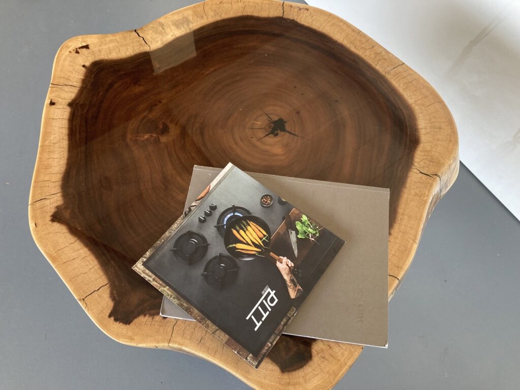 Tigerwood Coffee Table with Hairpin legs Ballito North coast Customs Furniture